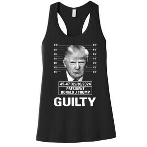 TrumpS Guilty Mugshot Women's Racerback Tank