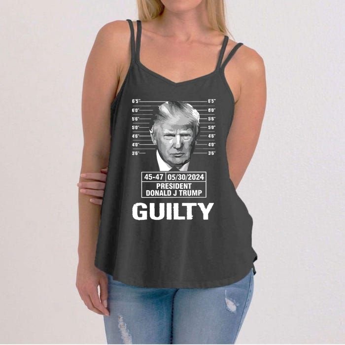 TrumpS Guilty Mugshot Women's Strappy Tank