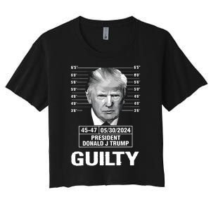 TrumpS Guilty Mugshot Women's Crop Top Tee