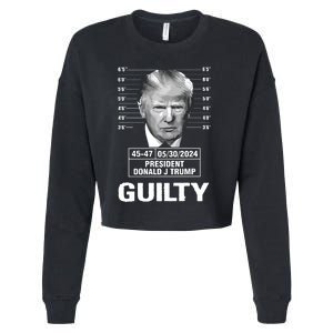 TrumpS Guilty Mugshot Cropped Pullover Crew