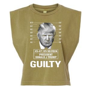 TrumpS Guilty Mugshot Garment-Dyed Women's Muscle Tee