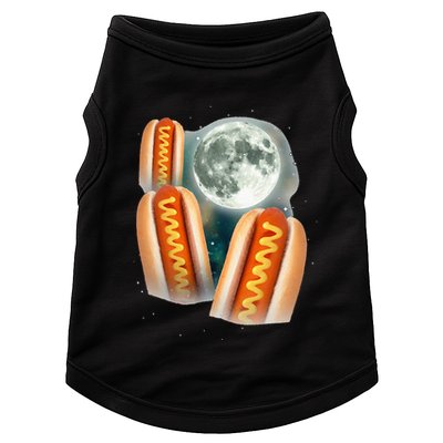 Three Glizzy Moon Funny 3 Howling Hotdogs Cursed Doggie Tank