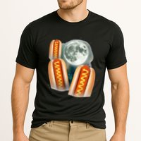 Three Glizzy Moon Funny 3 Howling Hotdogs Cursed Cooling Performance Crew T-Shirt