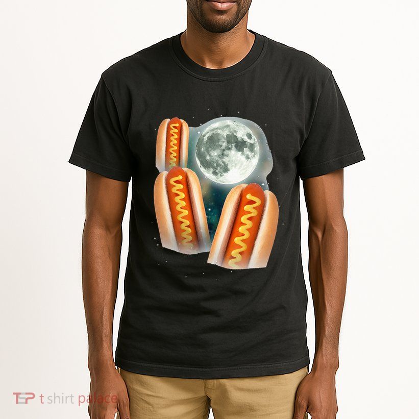 Three Glizzy Moon Funny 3 Howling Hotdogs Cursed Tall T-Shirt