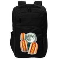 Three Glizzy Moon Funny 3 Howling Hotdogs Cursed Impact Tech Backpack