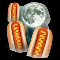 Three Glizzy Moon Funny 3 Howling Hotdogs Cursed Impact Tech Backpack