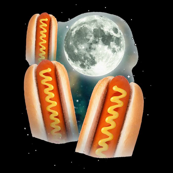 Three Glizzy Moon Funny 3 Howling Hotdogs Cursed Impact Tech Backpack