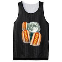 Three Glizzy Moon Funny 3 Howling Hotdogs Cursed Mesh Reversible Basketball Jersey Tank