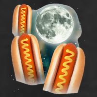Three Glizzy Moon Funny 3 Howling Hotdogs Cursed Large Microfiber Waffle Golf Towel