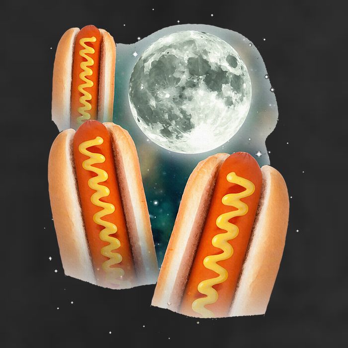 Three Glizzy Moon Funny 3 Howling Hotdogs Cursed Golf Towel
