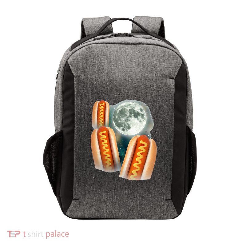 Three Glizzy Moon Funny 3 Howling Hotdogs Cursed Vector Backpack
