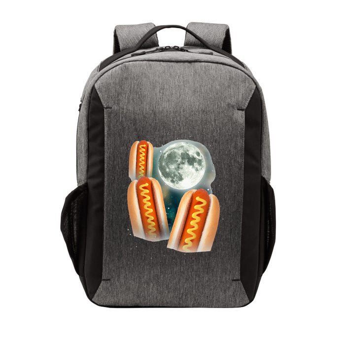 Three Glizzy Moon Funny 3 Howling Hotdogs Cursed Vector Backpack
