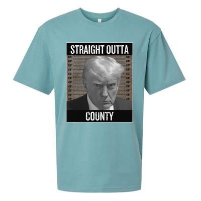 Trump Gangsta Mugshot Straight Outta County Sueded Cloud Jersey T-Shirt