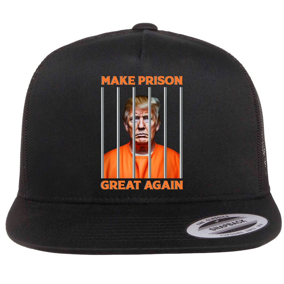 Trump Guilty Make Prison Great Again Donald Trump Flat Bill Trucker Hat