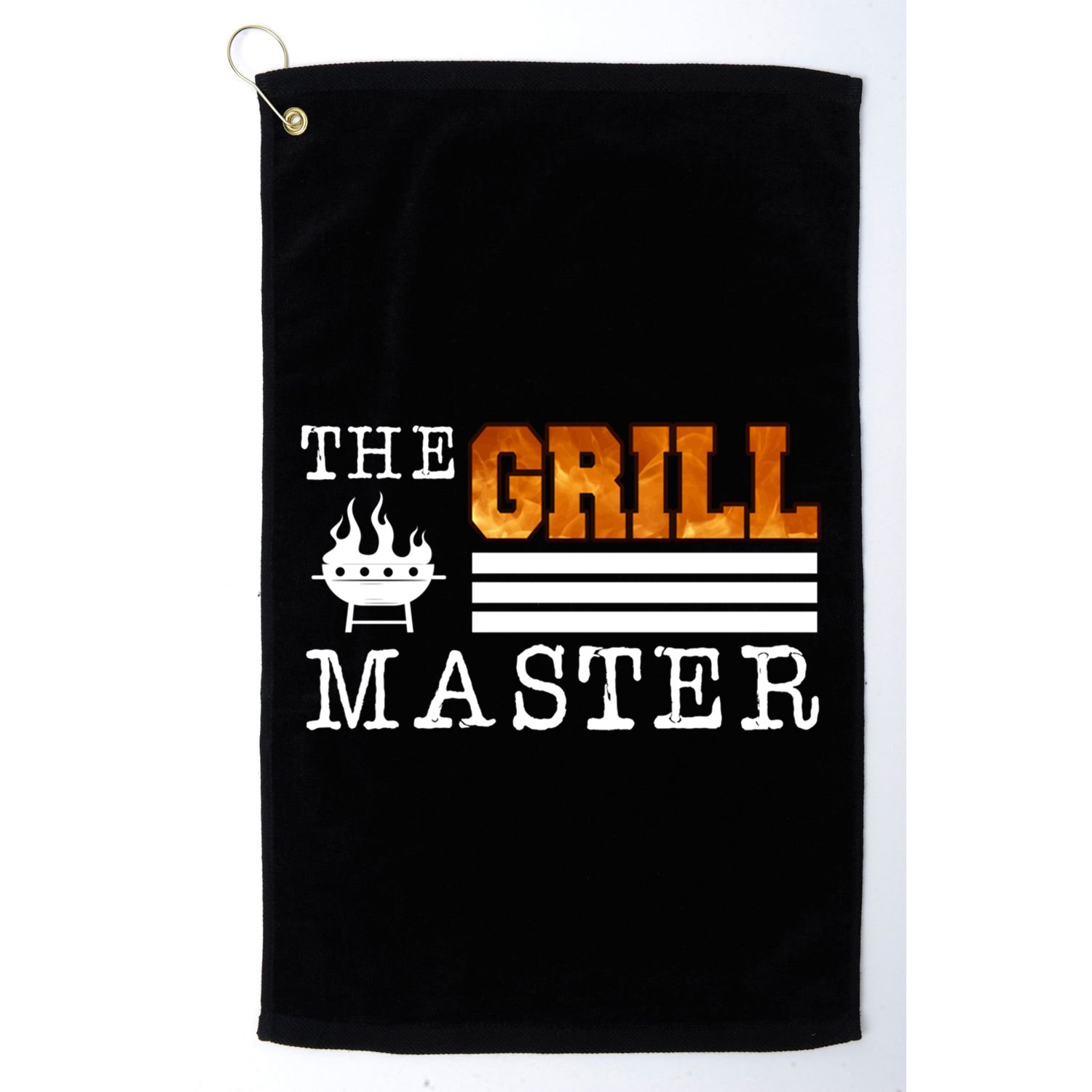 The Grill Master Bbq Barbecue Grillfather Grilling Sausage Gift Golf Towel
