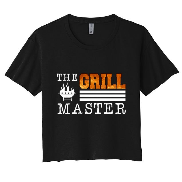 The Grill Master Bbq Barbecue Grillfather Grilling Sausage Gift Crop Top
