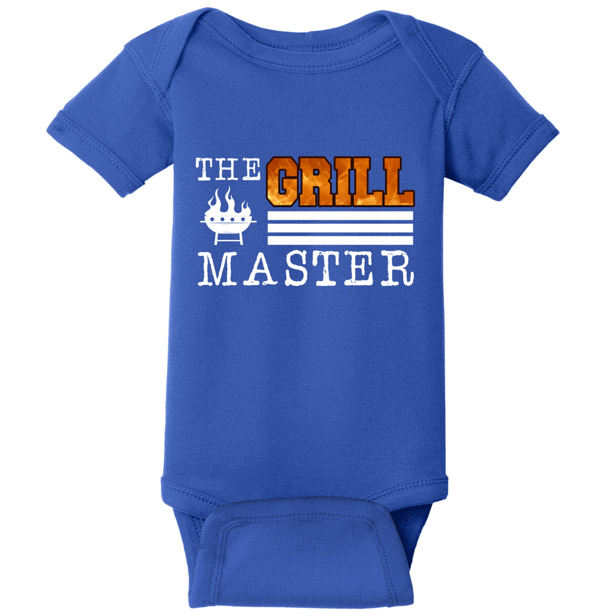 The Grill Master Bbq Barbecue Grillfather Grilling Sausage Gift Baby Bodysuit