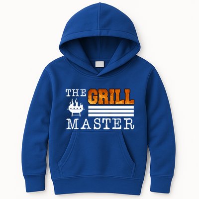 The Grill Master Bbq Barbecue Grillfather Grilling Sausage Gift Kids Hoodie