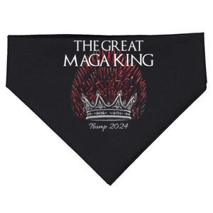 The Great MAGA King Crown USA Parody Trump 2024 Anti Biden USA-Made Doggie Bandana