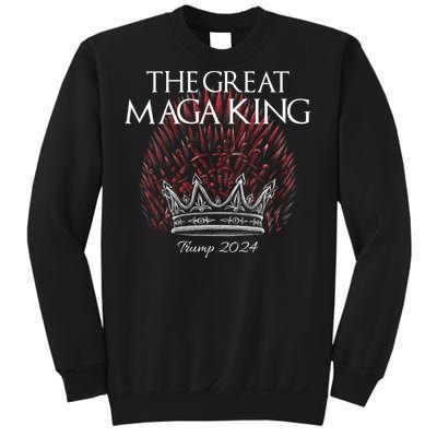 The Great MAGA King Crown USA Parody Trump 2024 Anti Biden Sweatshirt