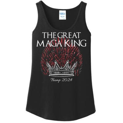 The Great MAGA King Crown USA Parody Trump 2024 Anti Biden Ladies Essential Tank