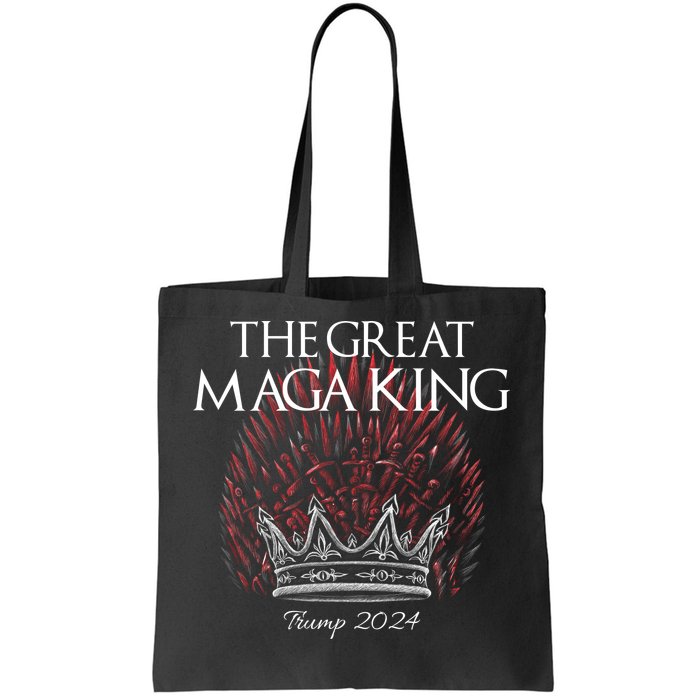 The Great MAGA King Crown USA Parody Trump 2024 Anti Biden Tote Bag