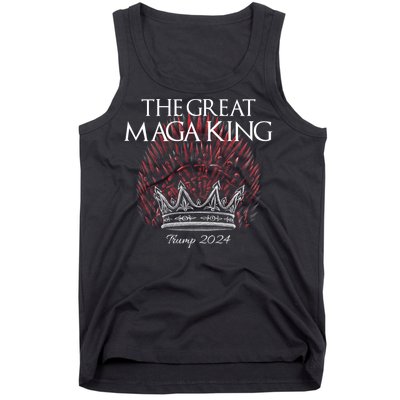 The Great MAGA King Crown USA Parody Trump 2024 Anti Biden Tank Top