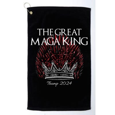 The Great MAGA King Crown USA Parody Trump 2024 Anti Biden Platinum Collection Golf Towel