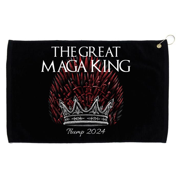 The Great MAGA King Crown USA Parody Trump 2024 Anti Biden Grommeted Golf Towel