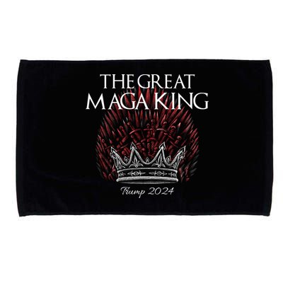 The Great MAGA King Crown USA Parody Trump 2024 Anti Biden Microfiber Hand Towel