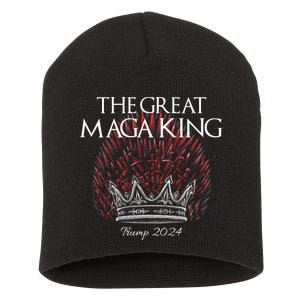 The Great MAGA King Crown USA Parody Trump 2024 Anti Biden Short Acrylic Beanie