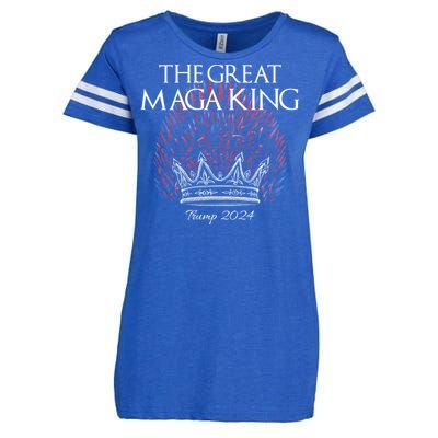 The Great MAGA King Crown USA Parody Trump 2024 Anti Biden Enza Ladies Jersey Football T-Shirt