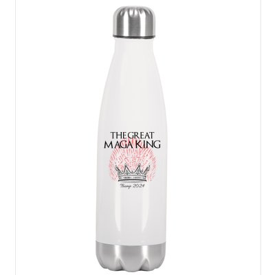 The Great MAGA King Crown USA Parody Trump 2024 Anti Biden Stainless Steel Insulated Water Bottle