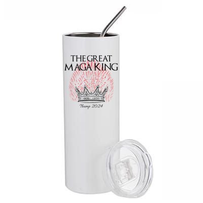 The Great MAGA King Crown USA Parody Trump 2024 Anti Biden Stainless Steel Tumbler