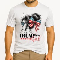 Trump Girl Messy Bun Sunglasses Usa Flag Performance Shirt