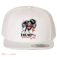 Trump Girl Messy Bun Sunglasses Usa Flag Wool Snapback Cap
