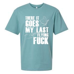 There Goes My Last Flying Fuck Butterfly Gift Funny Sarcastic Gift Sueded Cloud Jersey T-Shirt