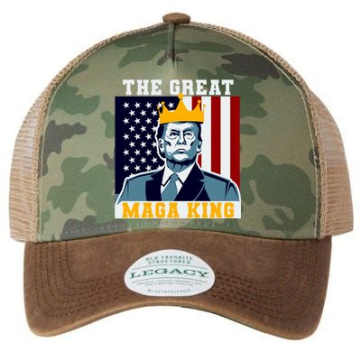 The Great MAGA King Ultra MAGA Trump Anti Biden USA Legacy Tie Dye Trucker Hat