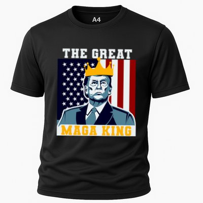 The Great MAGA King Ultra MAGA Trump Anti Biden USA Performance Shirt