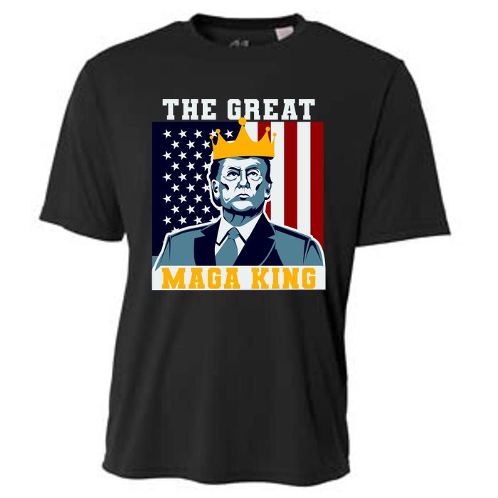 The Great MAGA King Ultra MAGA Trump Anti Biden USA Cooling Performance Crew T-Shirt