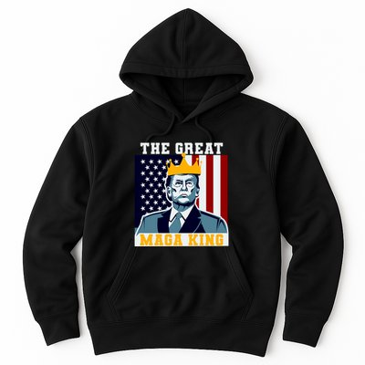 The Great MAGA King Ultra MAGA Trump Anti Biden USA Hoodie