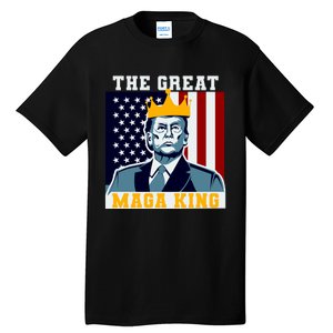 The Great MAGA King Ultra MAGA Trump Anti Biden USA Tall T-Shirt