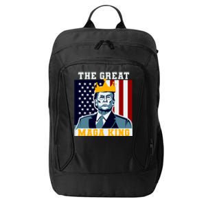 The Great MAGA King Ultra MAGA Trump Anti Biden USA City Backpack