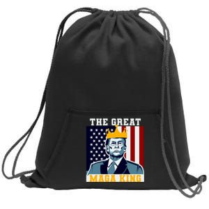 The Great MAGA King Ultra MAGA Trump Anti Biden USA Sweatshirt Cinch Pack Bag