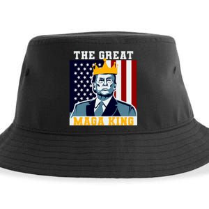 The Great MAGA King Ultra MAGA Trump Anti Biden USA Sustainable Bucket Hat