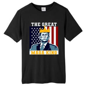 The Great MAGA King Ultra MAGA Trump Anti Biden USA Tall Fusion ChromaSoft Performance T-Shirt