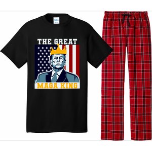 The Great MAGA King Ultra MAGA Trump Anti Biden USA Pajama Set