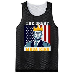 The Great MAGA King Ultra MAGA Trump Anti Biden USA Mesh Reversible Basketball Jersey Tank