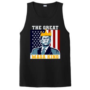 The Great MAGA King Ultra MAGA Trump Anti Biden USA PosiCharge Competitor Tank