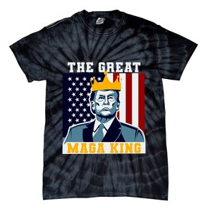 The Great MAGA King Ultra MAGA Trump Anti Biden USA Tie-Dye T-Shirt